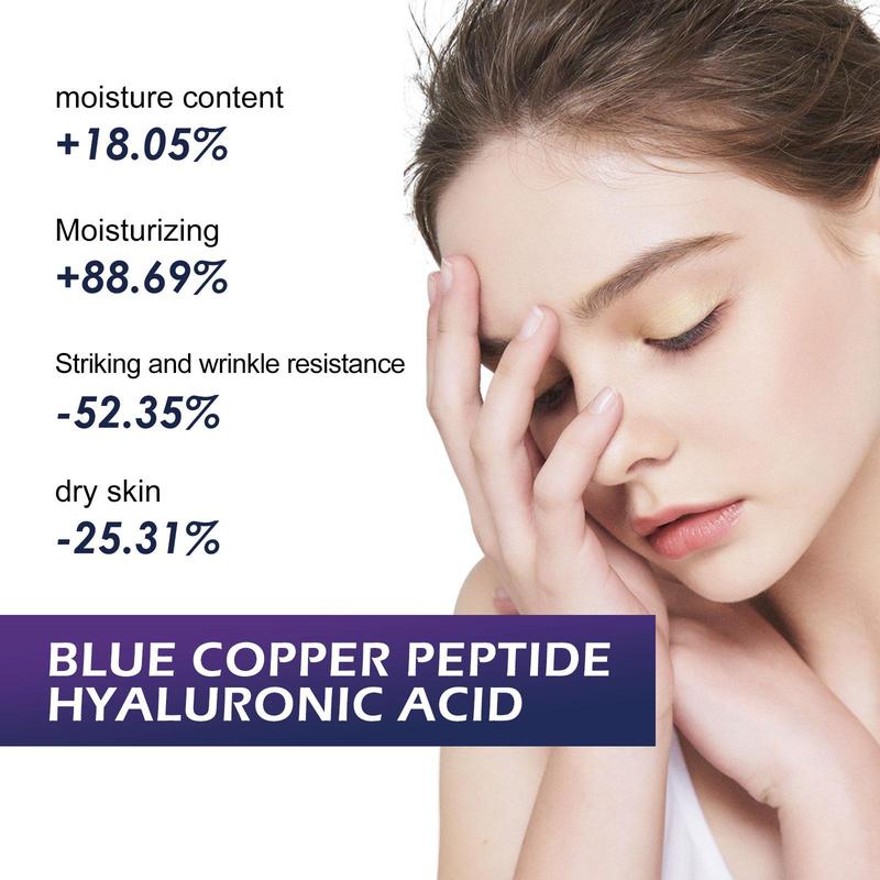 Blue Copper Peptide Hyaluronic Acid Essence, 20pcs set Moisturizing Skin Care Essence, Hydrating Skin Care Product for Women & Men