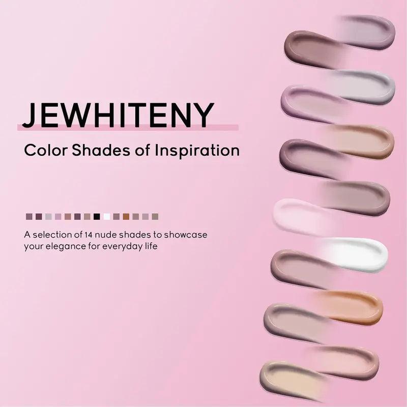 JEWHITENY Poly Extension Gel for Nail, 28 Colors Poly Gel Nail Kit with Nail Lamp Slip Solution Builder Nail Gel Trendy Nail Art Design Nail Extension Gel All in One Nail Kit Easy DIY at Home