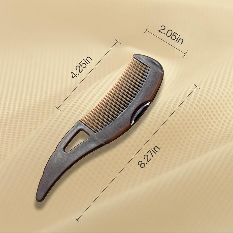 Dandruff Comb Self-cleaning, Scalp Care Massage Energy Comb, Plastic Wide Hollow Tooth Button Comb for Scalp Exfoliation with Gua Sha Handle for Healthier Scalp and Hair Growth for Women Men Haircare Heatless