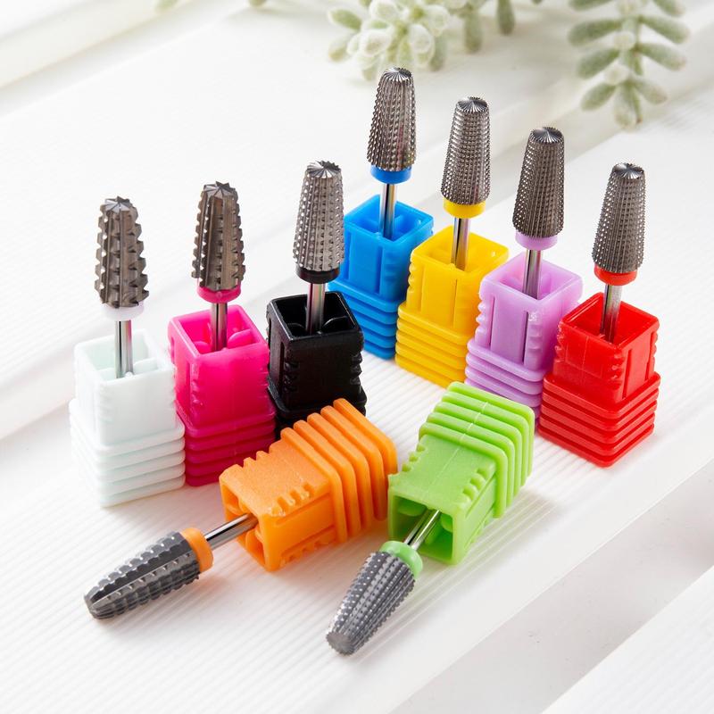 5 in 1 Nail Drill Bit, 1 Count Tungsten Carbide Cone Nail Drill Bit, Manicure Electric Rotary Files, Nail Art Tool for Home & Salon Use