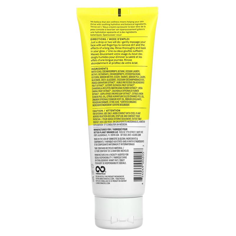 ACURE Brightening Cleansing Gel, 4 fl oz (118 ml)