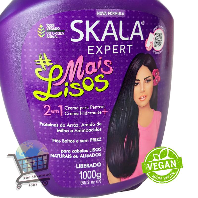 SKALA Expert Collection (Mais Lisos) - Extra Straight 2 in 1 Treatment Cream. Straight without Frizz   Enriched withVitamin e and D-Panthenol   With Rice Proteion, Corn Starch and Aminoacids   Net 35.2Oz (1000g) Conditioner Haircare