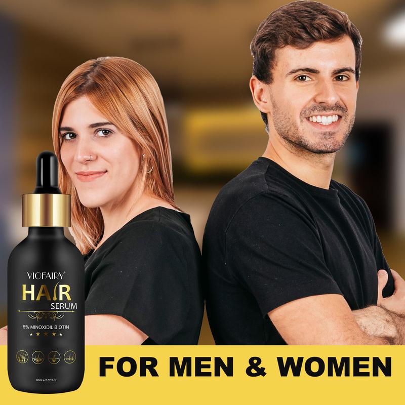 VIOFAIRY Hair Serum, with 5% MINOXIDIL For Men & Women Haircare (60 ml e 2.02 fl.oz)