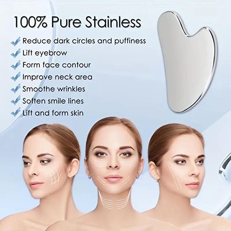 Ice Face Roller and Heart Shaped Gua Sha Board Set, 2 Counts set Facial Contour Massager, Facial Mold Cube Ice Rollers, Summer Skincare, Ice Face Roller, Skin Care Tools, Christmas Gift