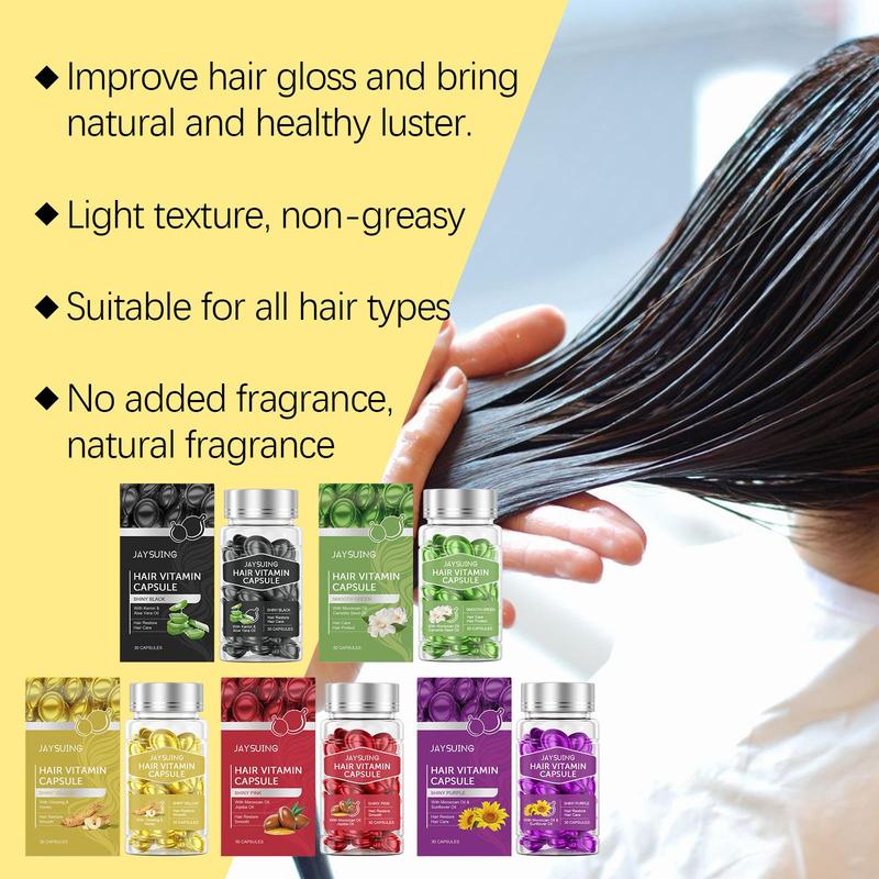 Hair Vitamin Capsule Oil, 5 Counts set Hair Care Serum for Dry & Damaged Hair, Moisturizing Hair Care Product for Women & Men