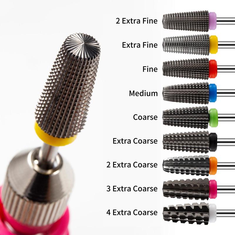 5 in 1 Nail Drill Bit, 1 Count Tungsten Carbide Cone Nail Drill Bit, Manicure Electric Rotary Files, Nail Art Tool for Home & Salon Use