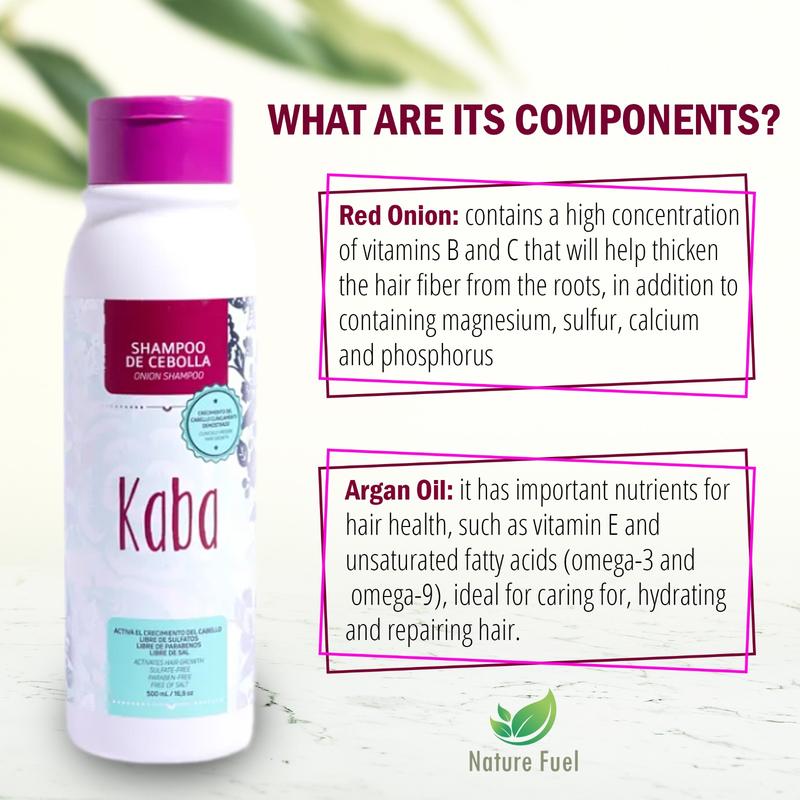 Kaba Red Onion Shampoo Natural Hair Growth Stimulating Infused with Essential Amino Acids 500ml Haircare Cleansing  Gentle