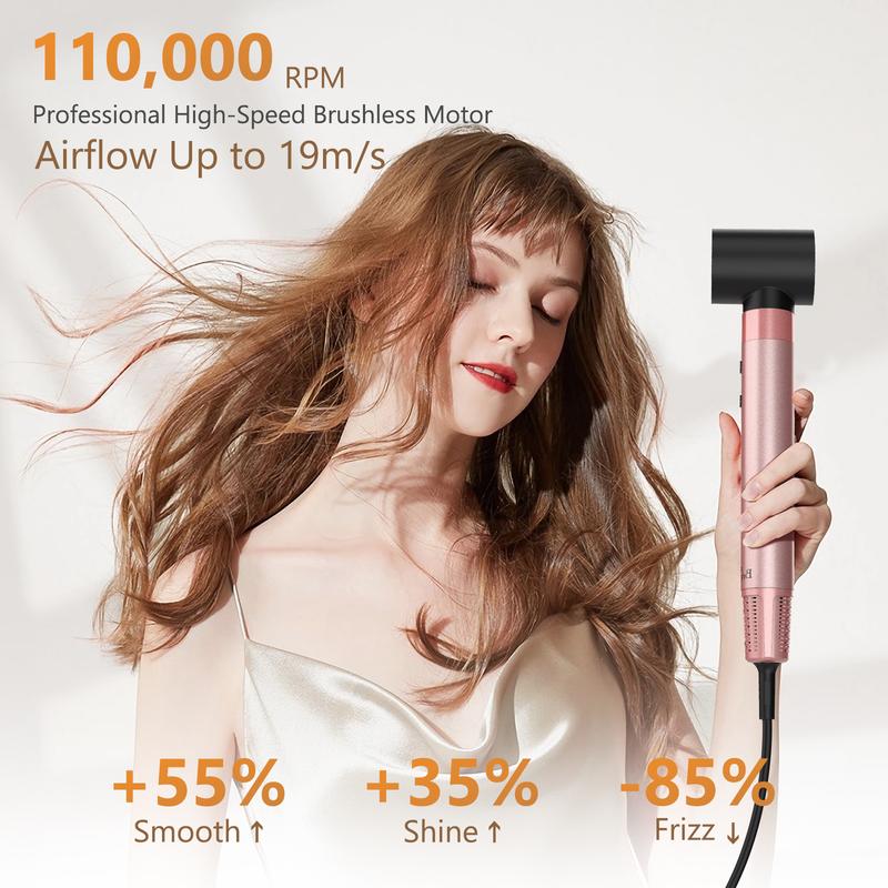 5 in 1 Air Styler Automatic Air Curling Iron Detachable Brush Head Comb Straightening Wrap Curler Rose Gold Advanced Customized Gift Box Set Comfort