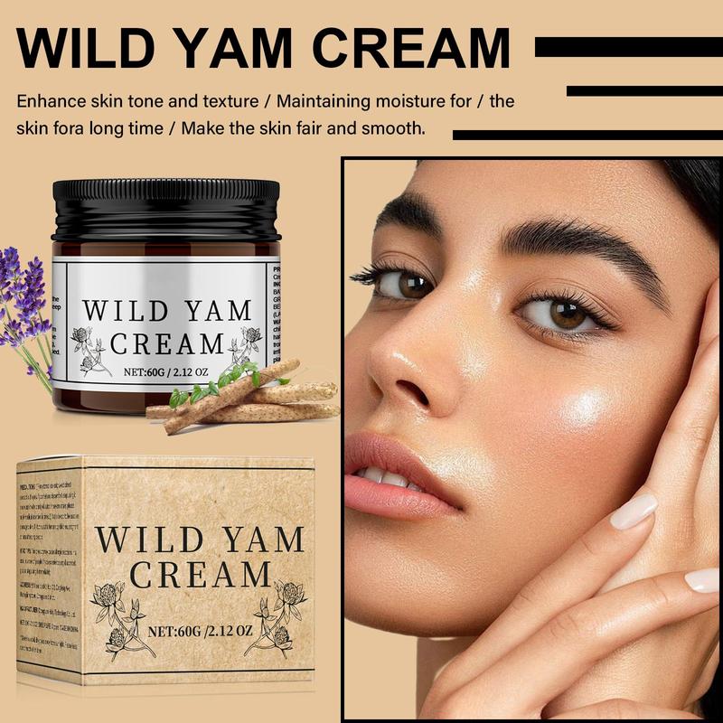 Wild Yam Skin Cream, Natural Relief for Menopause Dry Skin, Menopause Botanical Balancing Body Cream, Skin Care Product for Women and Men