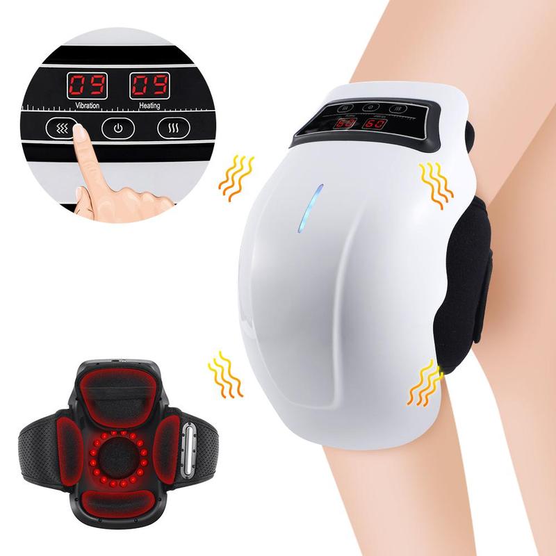 Electric Heating Knee Massager, 9-speed Adjustment Knee Massage Machine, Professional Kneading Massager for Home & Travel