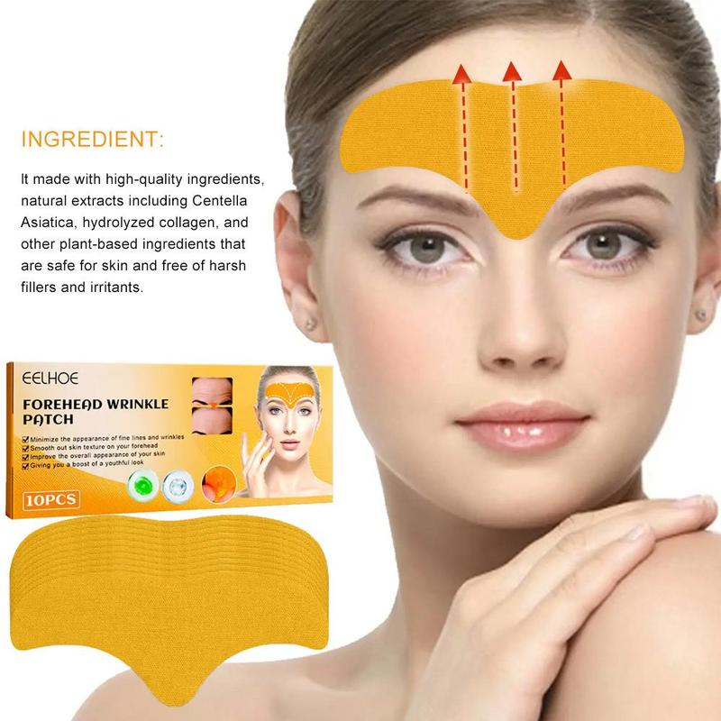 Forehead Wrinkle Patch, 10pcs box Forehead Patch for Improving Wrinkle, Face Skin Care Product for Women Daily Use