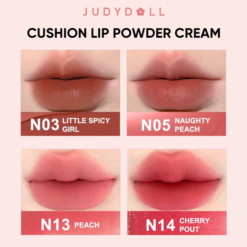 Judydoll Cushion Lip Powder Cream, Matte Lip Glaze Lip Mud, Waterproof Long-lasting Moisturizing , Not Easy To Fade, Non-stick Cup Lip Gloss Cosmetics Makeup Lip Care - The Perfect Birthday Gift Holiday Gift