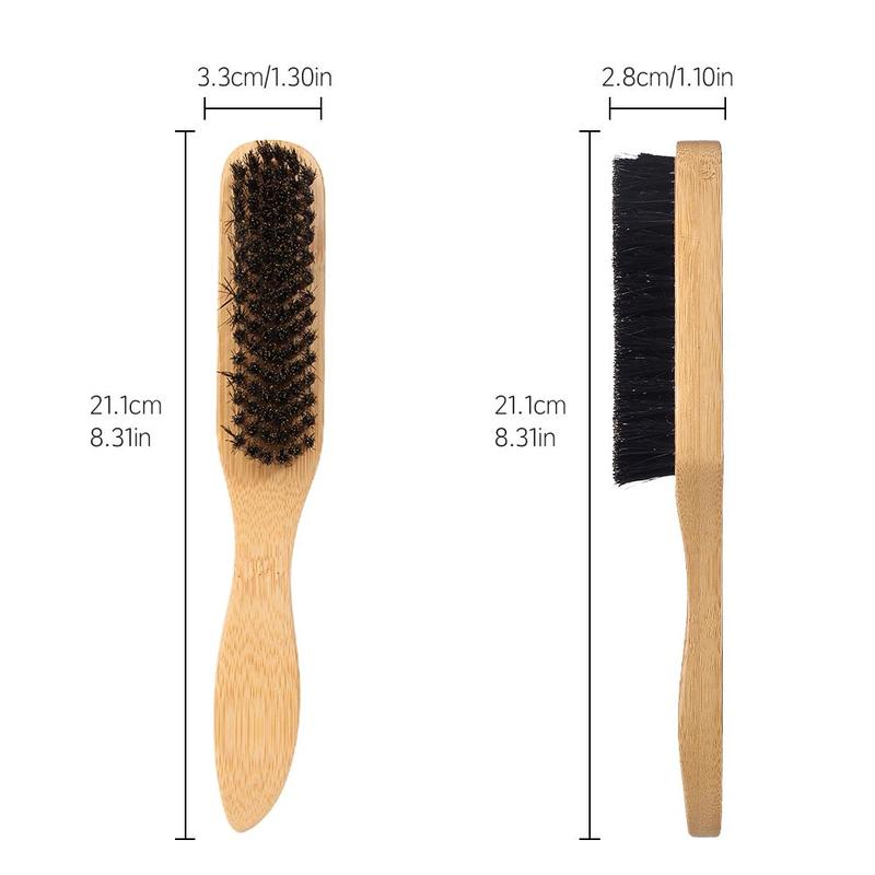 Bamboo Handle Hair Brush, 1 Count Professional Hair Styling Tool, Soft Bristles Hair Comb For Men, Heatless Styling Tool For Home & Salon Use, Christmas Gift