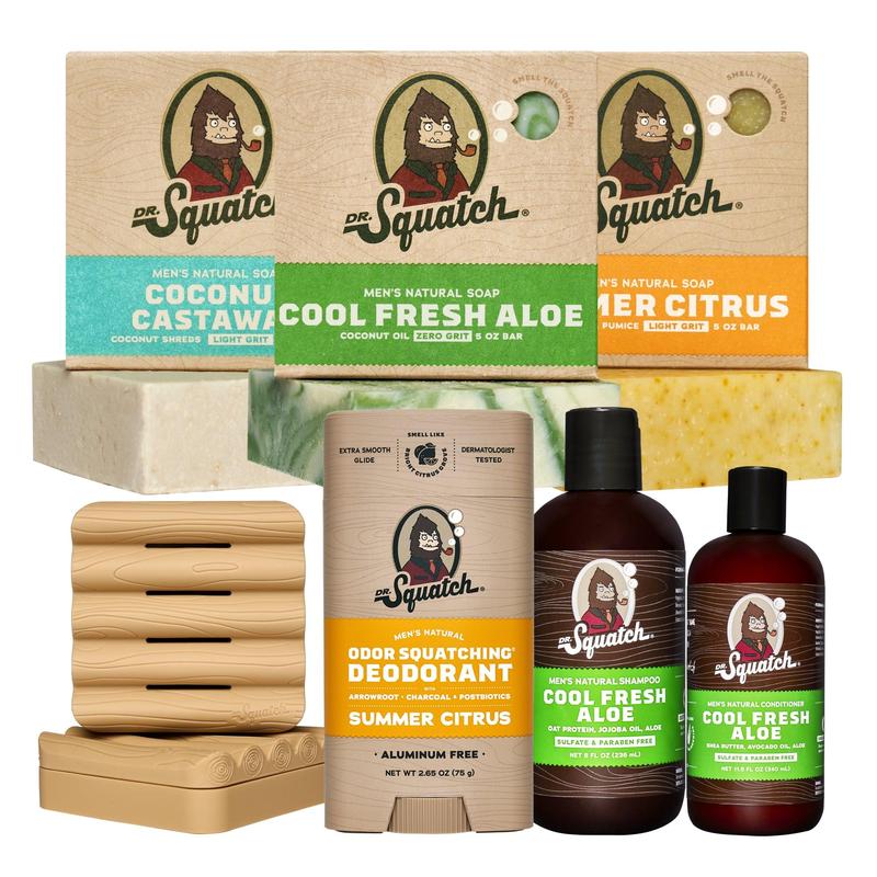 Dr. Squatch - American Summer (Soap + Deodorant + Hair Care Kit + Soap Saver)