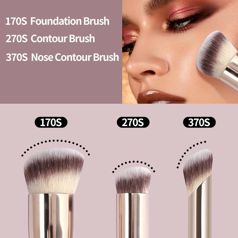 Makeup Tool Set, 7 Counts set Makeup Brushes & Makeup Sponge & Powder Puff, Professional Makeup Tools for Women & Girls