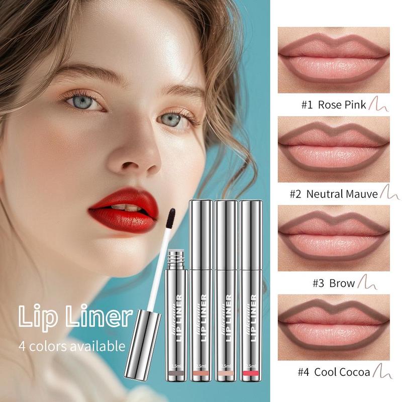 Peel-Off Lip Liner - Waterproof Lip Stain for Precise and Quick Lip Makeup, Ideal natural lip liner Matte Vintage Contour Lipliner, Flawless Cosmetic