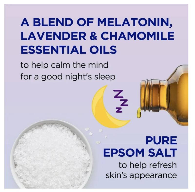 Dr Teal's Epsom Salt Magnesium Soak, Sleep Blend with Melatonin, Lavender & Chamomile, 3 lbs