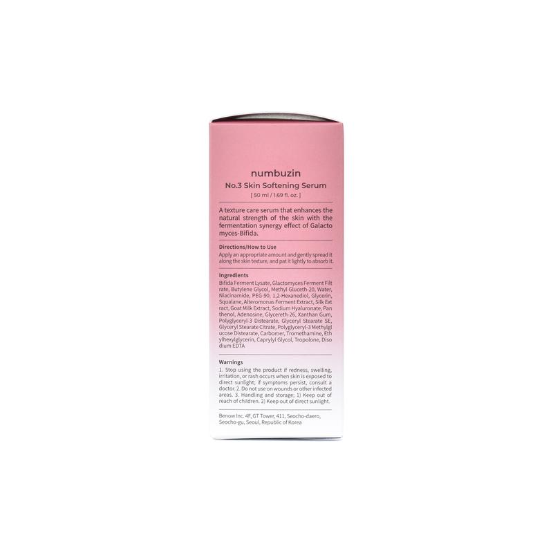 numbuzin No.3 Skin Softening Serum (50ml) Skincare Comfort