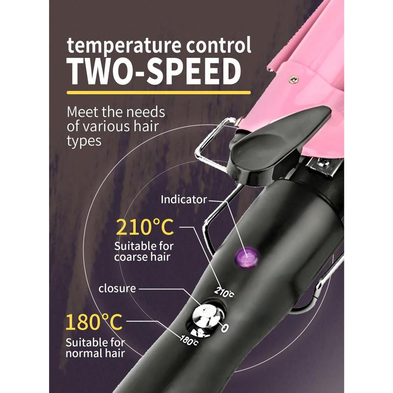 Three Barrel Curling Iron Wand Professional Hair Curling Iron Ceramic Irons Hair Wave Waver Styling Tools Hair Styler Wand Heated Styling Iron Brush Fast Heating Hair Wand Curler In All Hair Type