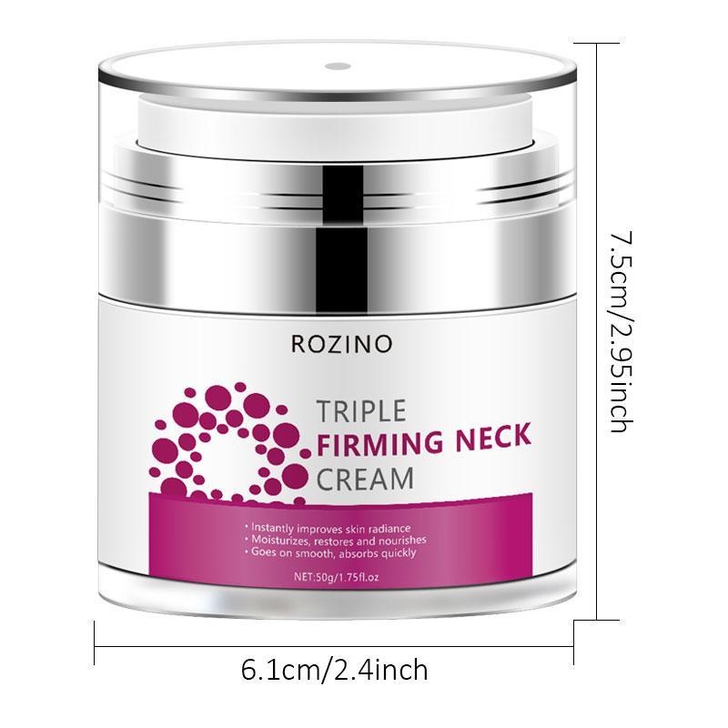 50g Triple Firming Neck Cream, Moisturizing & Nourishing Neck Cream, Smoothes Neck Wrinkles, Neck Care Product for Women & Men