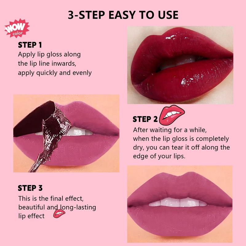 Long Lasting Lip Gloss, 1 Count Matte Lipstick, Moisturizing Lip Glaze, Glossy Lip Glaze Stick, Plumping Lip Oil Lip Stick for Girls & Women