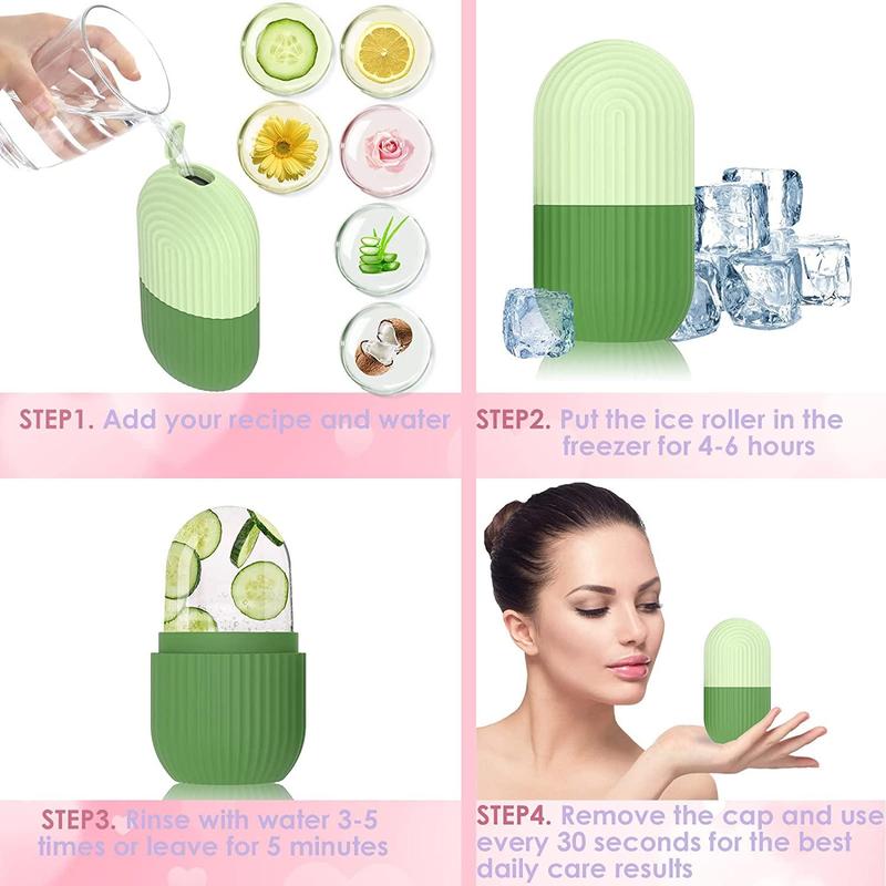 Ice Cube Face Roller, Face Ice Roller To Enhance Skin Glow & Brighten Skin, Reusable Facial Skincare Tool, Skin Massage Popsicle Making Mold