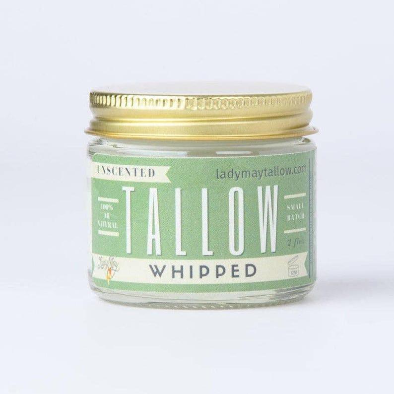 Unscented Whipped Tallow, All Natural Grass Fed Beef Tallow Moisturizer