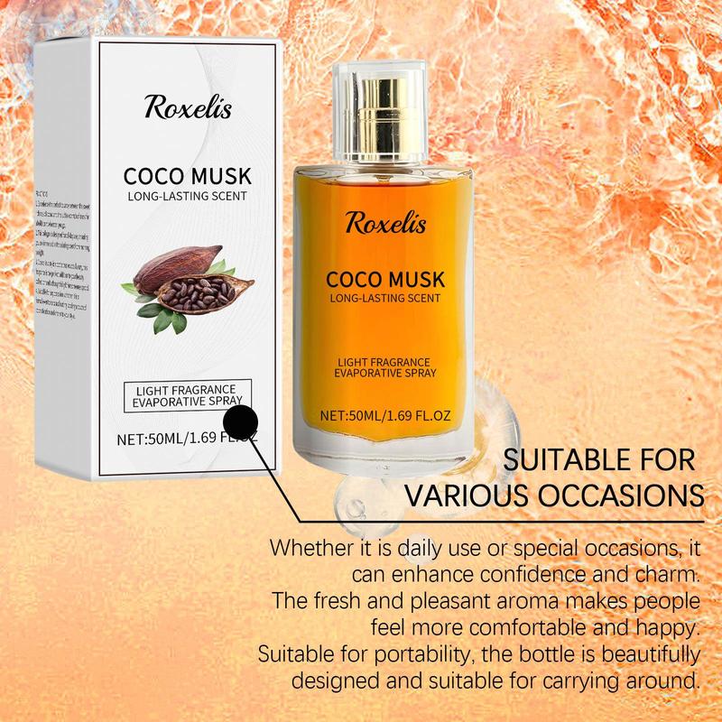 50ML Cocoa Musk Perfume Spray for Christmas Gift, Long Lasting Cologne Fragrance for Men, Perfume for Daily Life, Ideal Gift for Him