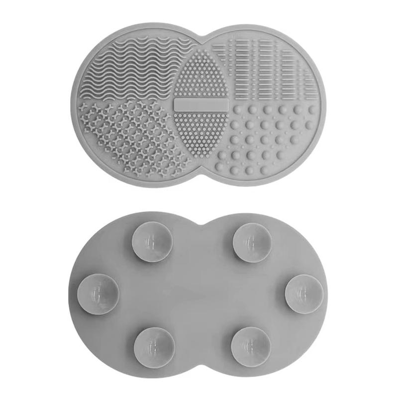 Makeup Brush Cleaning Mat,  Makeup Brush Scrubber, Makeup Brush Cleaner Pad,  Brush Cleaner, Brush Cleaning Pad, Suitable for Makeup Brush, Makeup Sponge, Powder Puff (Gray)