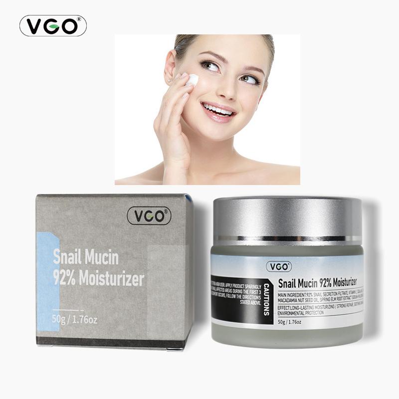 VGO Snail Mucin 92% Moisturizer Daily Face Gel Cream for Dry & Sensitive Skin.50g 1.76oz Cleanser Moisturizing Skincare-B,Hydrate Snail Mucin vgo long-lasting vgo radiant