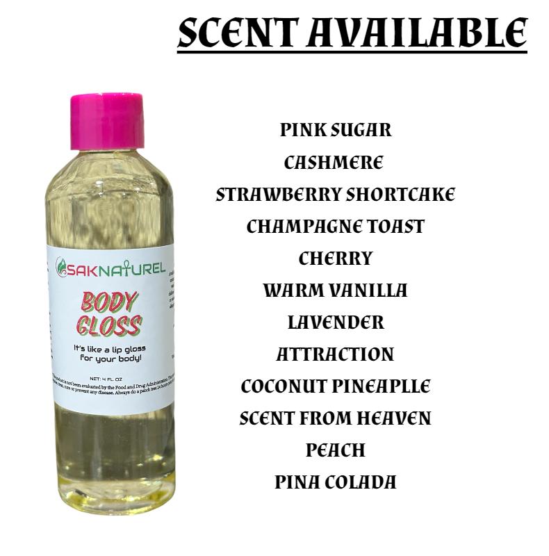 CHOOSE YOUR SCENT: BODY GLOSS body drops body glaze body oil PINK SUGAR BODY GLOSS, pumpkin crunch cake, warm vanilla, strawberry shortcake, cashmere, champagne toast, lavender, attraction, peach, cherry coconut pineapple fall scent gingerbread