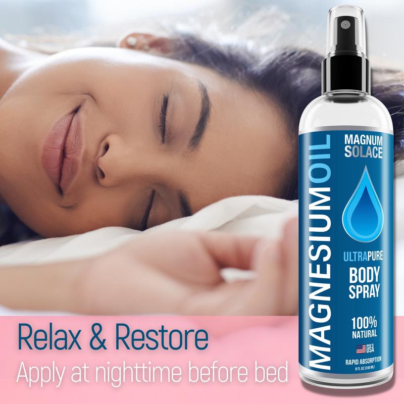 Magnesium Oil Spray Mist - Apply to legs and feet at night