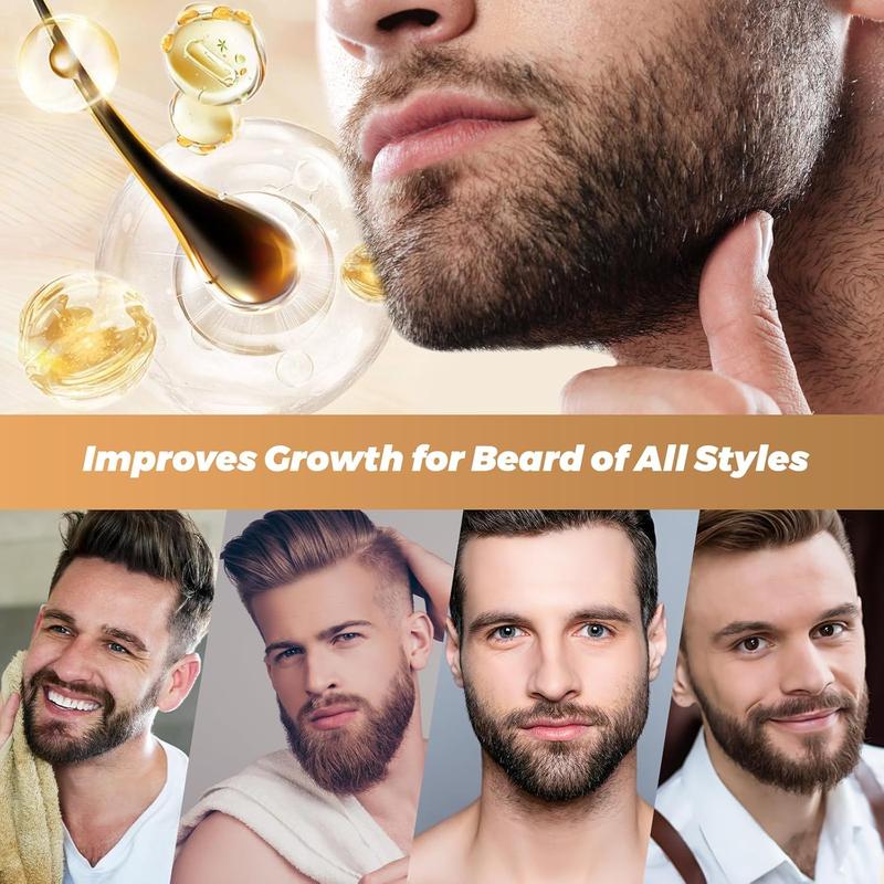 Beard Kit for Hair Growth for Men: Beard Growth Oil for Thicker Fuller Softer Facial Beard Natural Batana Oil Care Beard Growth Kit with Rosemary Oil Castor Oil Biotin