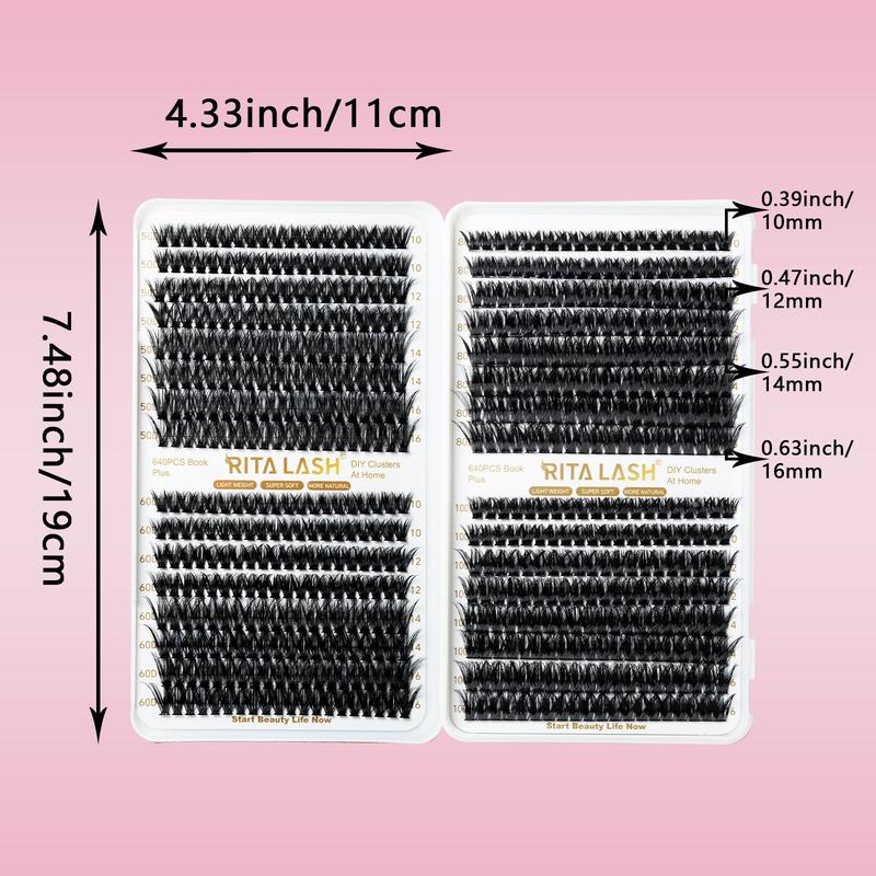 Individual False Eyelashes for Gift, 640pcs box Natural Look Eyelash Extensions, Self Grafting Curly False Eyelash, Cosmetic Products, Eyelash Extensions Kit, Christmas Gift