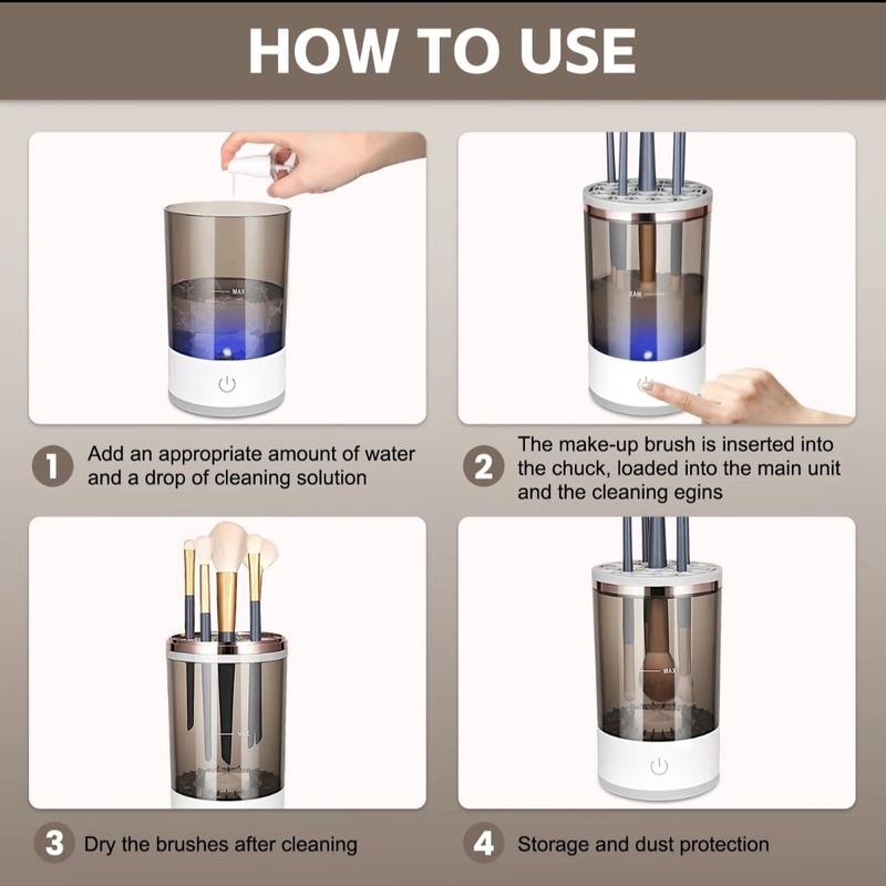 Cosmetic Makeup Brush Cleaner, Cleansing and Drying Stand.