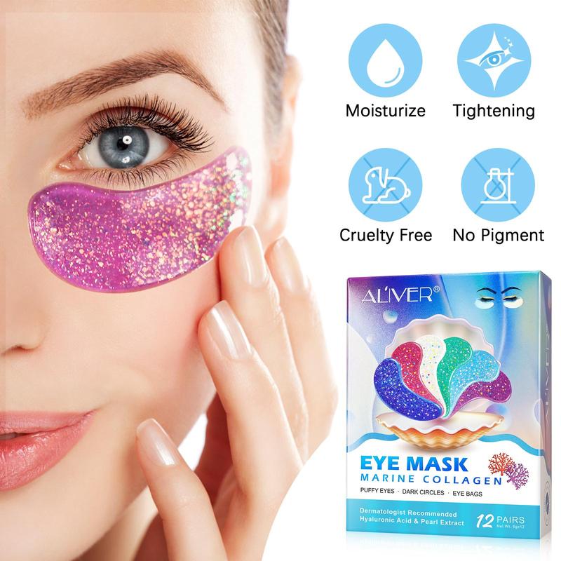 Collagen Eye Mask, Moisturizing Eye Mask, Nourishing Eye Care Product for Women & Men, Suitable for All Skin Types