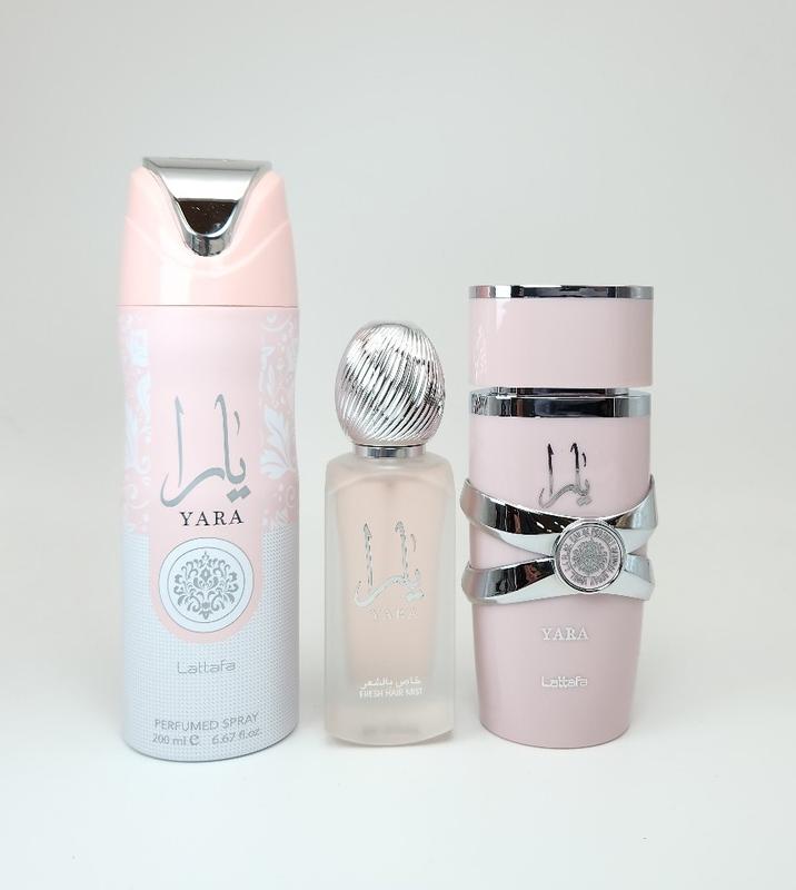 LATTAFA YARA 3 PCS GIFT SET WITH 100ML EDP + 200ML DEO + 50ML HAIRMIST