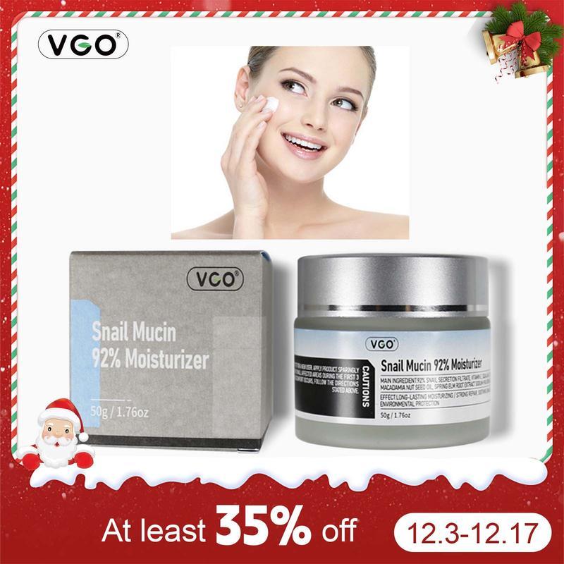 VGO Snail Mucin 92% Moisturizer Daily Face Gel Cream for Dry & Sensitive Skin.50g 1.76oz Cleanser Moisturizing Skincare-B,Hydrate Snail Mucin vgo long-lasting vgo radiant