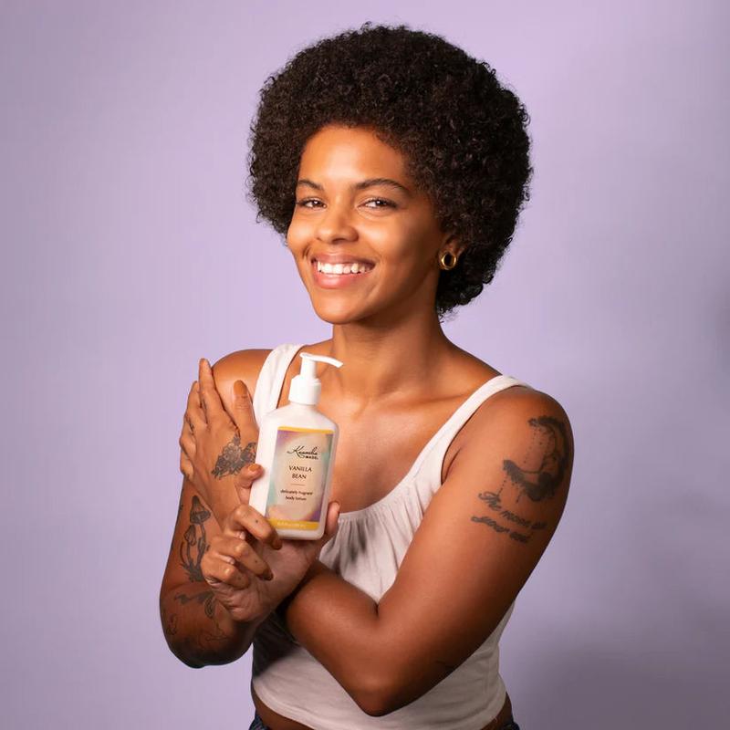 Kuumba Made Vanilla Bean Body Lotion - Moisturizing and Nourishing Body Care Moisturizer