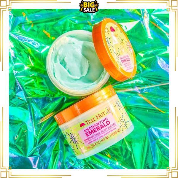 Tree Hut Enchanting Emerald Whipped Shea Body Butter | Long-lasting Hydration Leaves Skin Feeling Soft & Moisturized | Limited Edition Holiday | 8.4 fl oz.