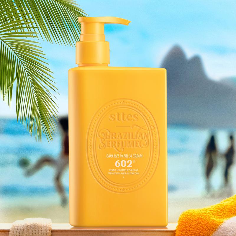 Sttes 602#Caramel vanilla Body Lotion - 250ml (8.45 fl.Oz)  BRAZILIAN Body Lotion -Seven kinds of pure vegetable oils +Active caffeine(Without mineral oil)