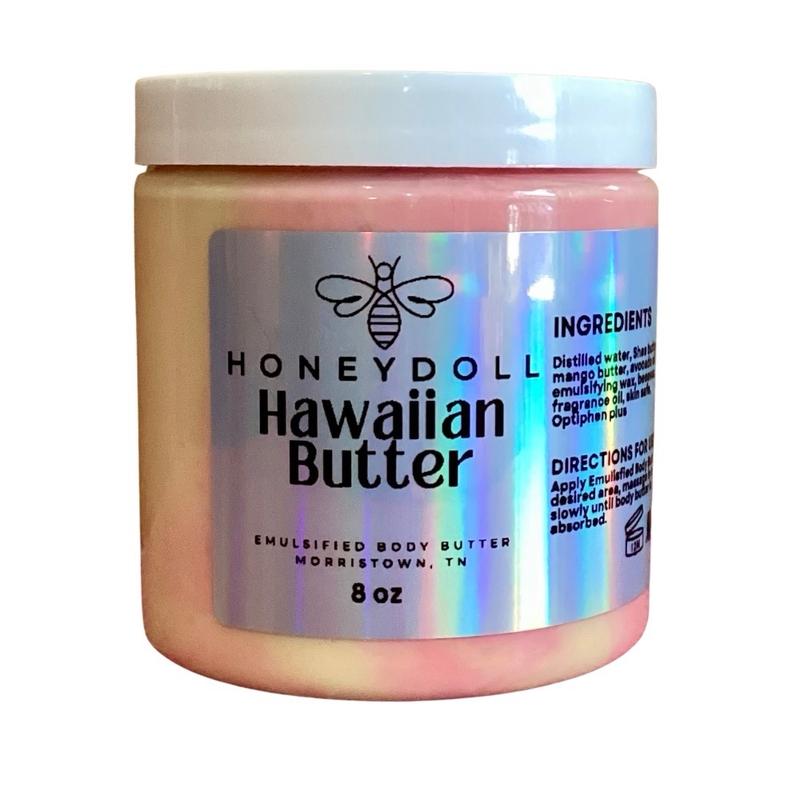 Hawaiian Butter Emulsified Body Butter - Juicy Pineapple & Coconut Scented - Body Care