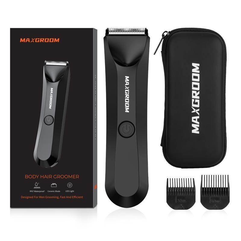 MAXGROOM Showerproof Body & Manscaping Trimmer Hair Trimmer,Body and Intimate Hair Trimmer, Replaceable Ceramic Blade Heads Ball Trimmer Shaver, Personal Groomer for Men,Gift For Halloween & Christmas Gift