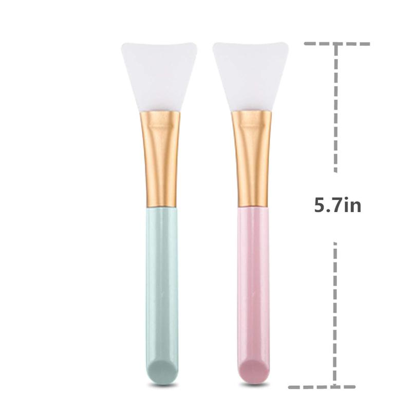 2 PCS Soft Silicone Facial Mud Mask Beauty Tool with Brush Hairless Body Lotion and Butter Applicator - Skincare, Comfort