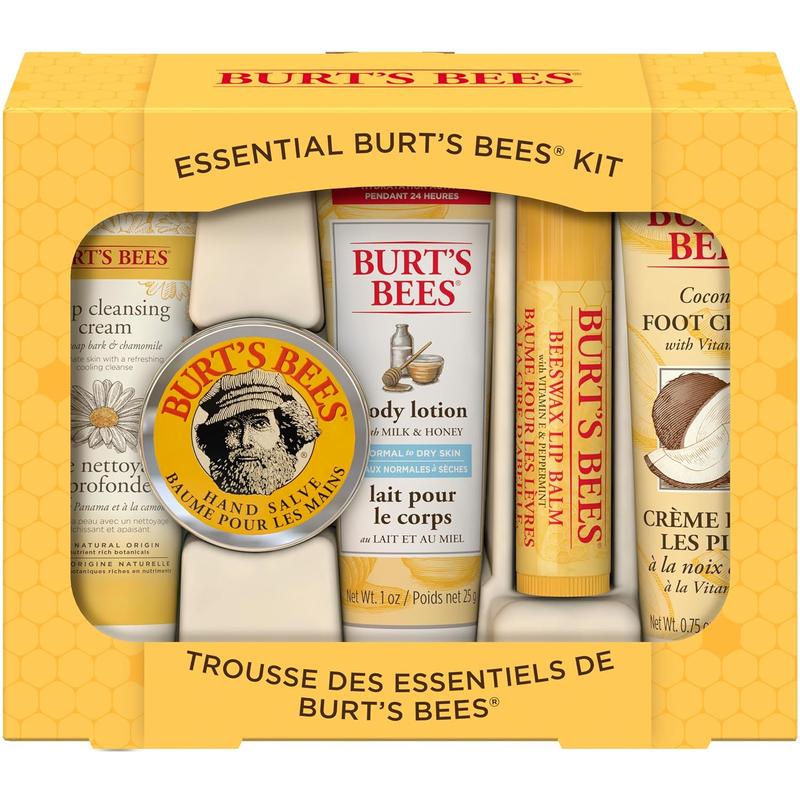 Burt’S Bees Christmas Gifts, Mask Bundle Stocking Stuffers Gift Set; Moisturizing Lip Mask, Ultra Conditioning Lip Balm, Refreshing Sheet Mask, Calming Sheet Mask; Festive Packaging; 1 Gift Set Burt's Bees Burt's Bees Burt's Bees Burt's Bees Burt's Bees