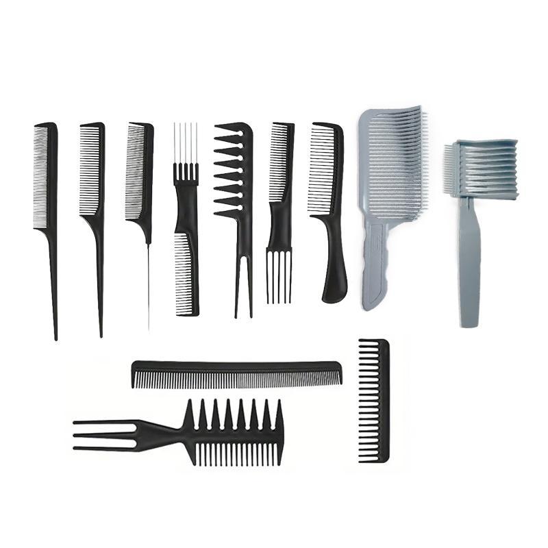 High Temperature Resistance and Anti-static Hair Styling Comb Set, 12pcs set Hair Styling Comb Set, Professional Hair Styling Comb Set for Salon & Barber Shop