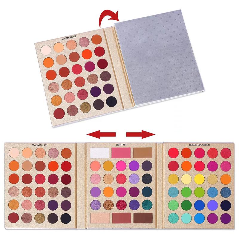 Pretty All Set Eyeshadow Palette Holiday Gift Set Pro 86 Colors Makeup Kit Matte Shimmer Eye Shadow Highlighters Contour Blush Powder All In One Valentine's Day Makeup Pallet