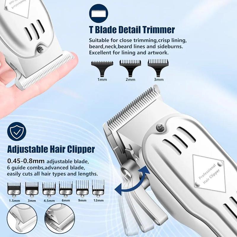 Electric Hair Trimmer Kit, 1 Box Multifunctional Cosmetic Hair Trimmer & Beard Shaver & Hair Clipper Set with Display for Men, Summer Gift