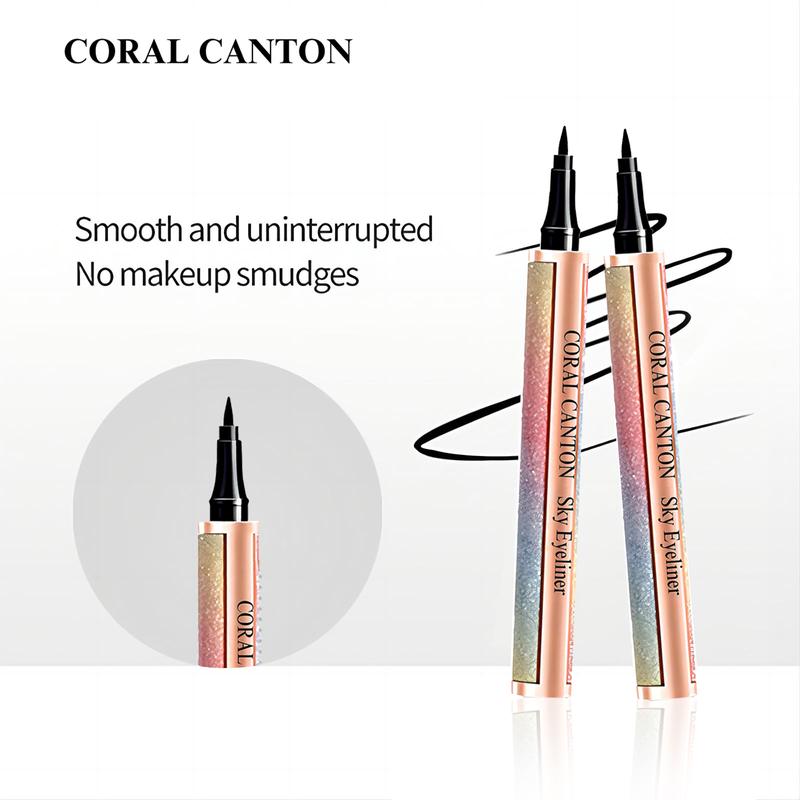 Starry Night Waterproof Tattoo Eyeliner,Smudge Proof, Extra Waterproof ,Color of Blackr,Long Lasting,Smooth Nib, Coral Canton lip liner lipliner  combo