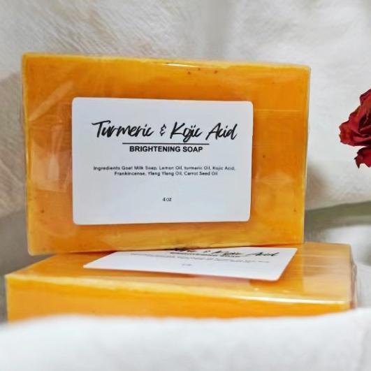 3PCS Lemon Turmeric KojicAcid Soap, Turmeric & Kojic Acid  Soap, Kojic Acid Soap, Soap Body CareBody Wash Lemon Flawless Organic